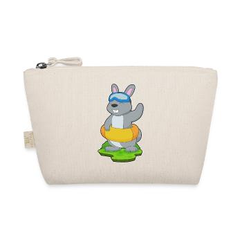 Bunny Swimming Swim Ring Summer - Organic Pouch - nature - Front