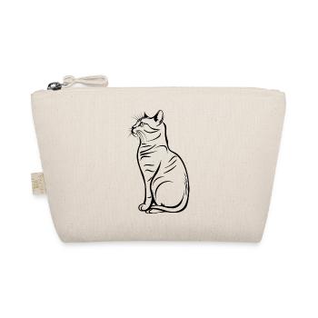 Cat, Cat Motif, Cat Face - Organic Pouch - nature - Front