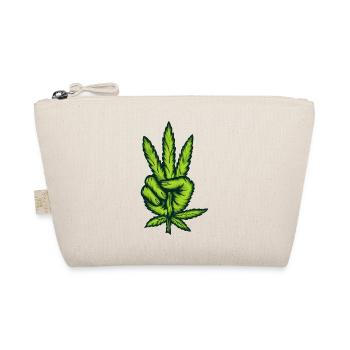 Hanf Legal Friedenszeichen Design - Bio-Täschchen - Natur - Vorne