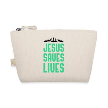 jesus saves lives - Bio-Täschchen - Natur - Vorne