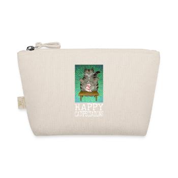 Happy Catspectations - Motivierende getigerte Katzenkunst - Bio-Täschchen - Natur - Vorne