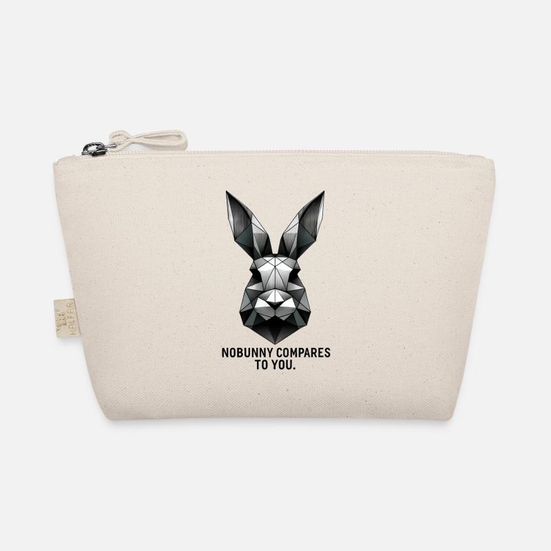 Hase Geometrie "Nobunny Compares to You" - Bio-Täschchen - Natur