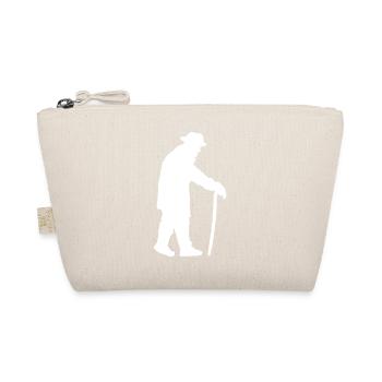 Grand-père retraité grand-père vieil homme avec chapeau de bâton de marche - Trousse biologique - nature - Devant