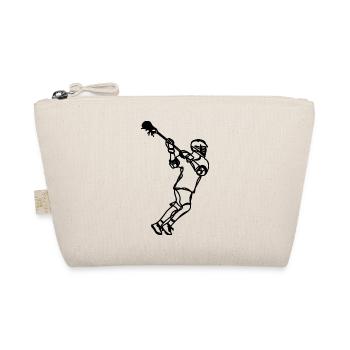 Lacrosse Player Sketch - Organic Pouch - nature - Front