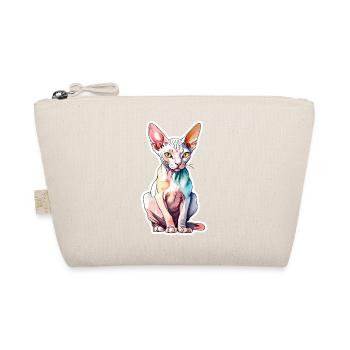Sphynx Cat Watercolors - Organic Pouch - nature - Front