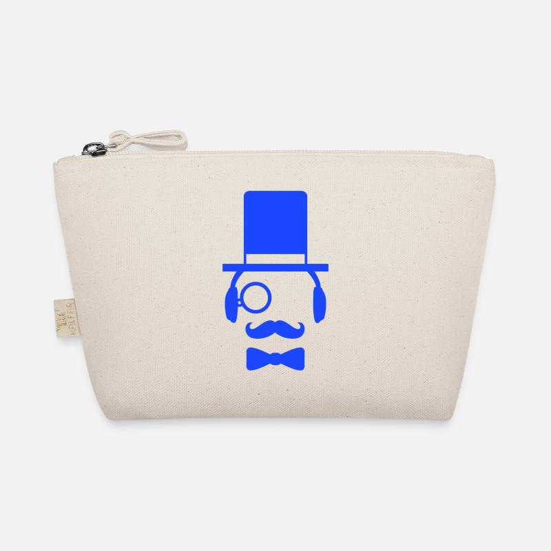 DJ Sir Mustache Monocle Top Hat Cool Gentleman Organic Pouch