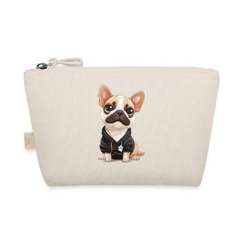 Niedliche Bulldogge Mops Hund - Bio-Täschchen - Natur - Vorne