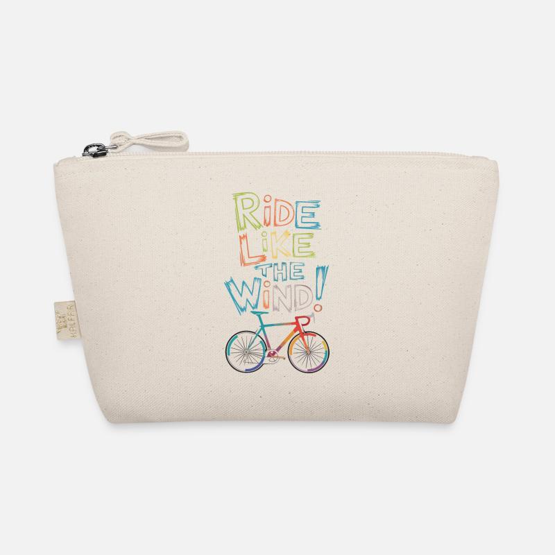 Ride Like the Wind Bicycle Design Organic Pouch