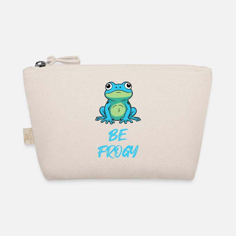 Frosch Blau - Bio-Täschchen - Natur