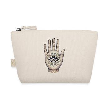 Eye in Hand Mystical Symbol Design - Organic Pouch - nature - Front