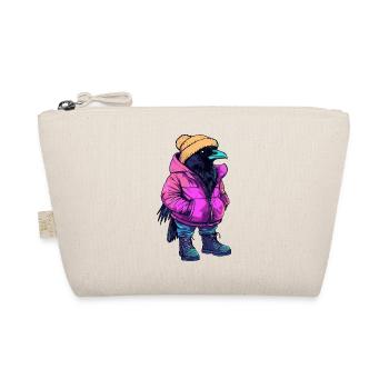 Rabe Krähe Fashion Winter - Bio-Täschchen - Natur - Vorne