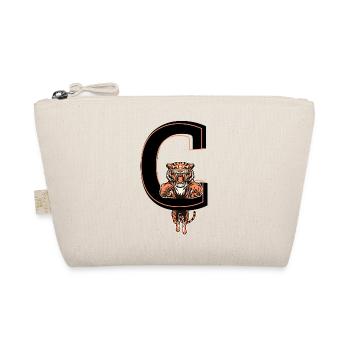 Buchstabe c Tiger - Geschenkidee - Bio-Täschchen - Natur - Vorne