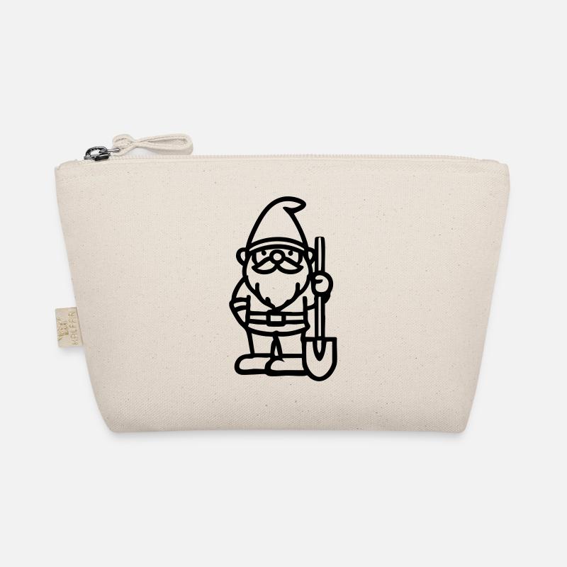 Garden gnome dwarf with shovel Organic Pouch