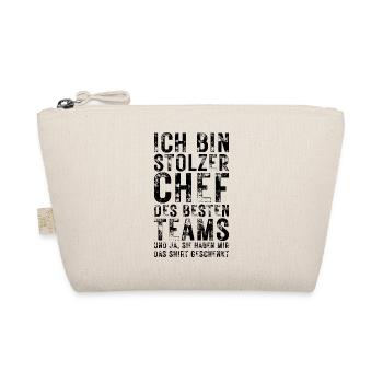 Stolzer Chef T-Shirt – Lustige Sprüche & Teamwork - Bio-Täschchen - Natur - Vorne