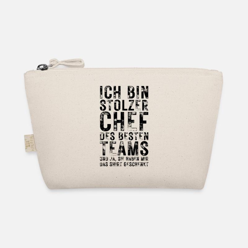 Stolzer Chef T-Shirt – Lustige Sprüche & Teamwork - Bio-Täschchen - Natur