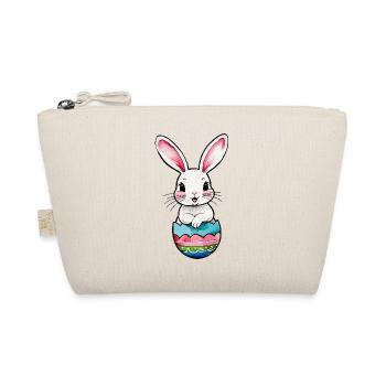 Osterhase Ostern Wasserfarben - Bio-Täschchen - Natur - Vorne