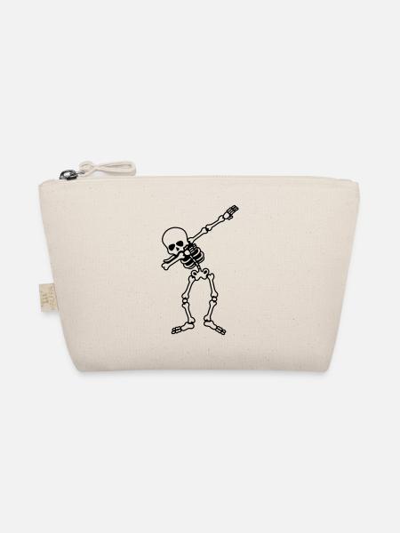 skull dabbing - Bio-Täschchen - Natur - Vorne