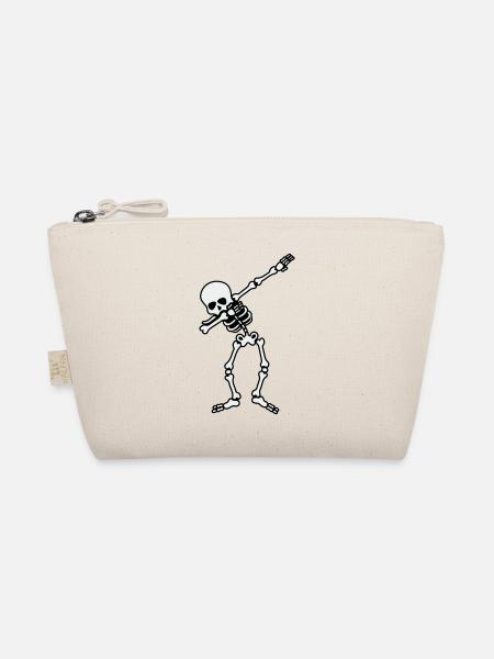 skull dabbing - Bio-Täschchen - Natur - Vorne