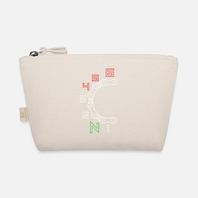 Circular Gear Chain Motif Organic Pouch