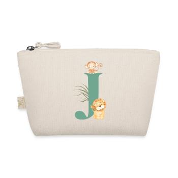 Letter j green jungle animals - Organic Pouch - nature - Front