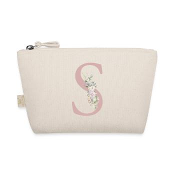 S Monogramme, Floral, Personnalisable - Trousse biologique - nature - Devant