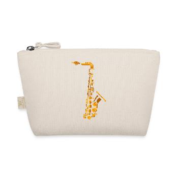 Saxophone Pixel Art - Organic Pouch - nature - Front