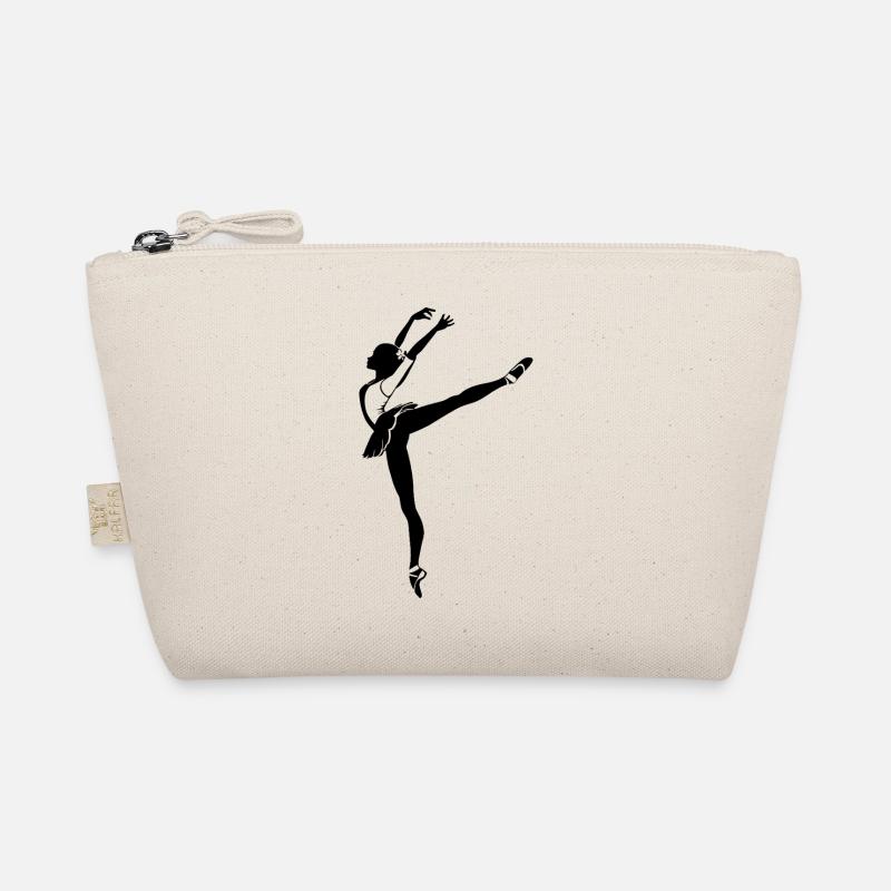 Black and White Ballet Dancer Illustration Bio-Täschchen