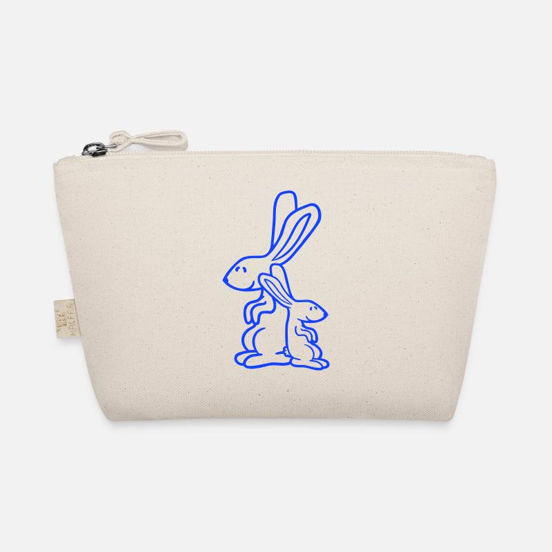 2 lapins enfant papa maman mignon deux épaules penchée Trousse biologique
