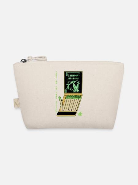 UFO Invasion Vintage Poster Design - Organic Pouch - nature - Front