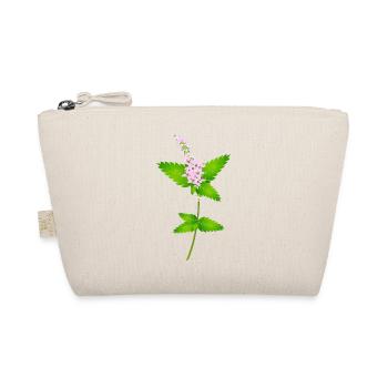 Mint with flowers – nature motif for herb lovers - Organic Pouch - nature - Front