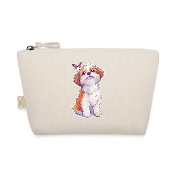 Shih Tzu and Butterfly - Organic Pouch - nature - Front