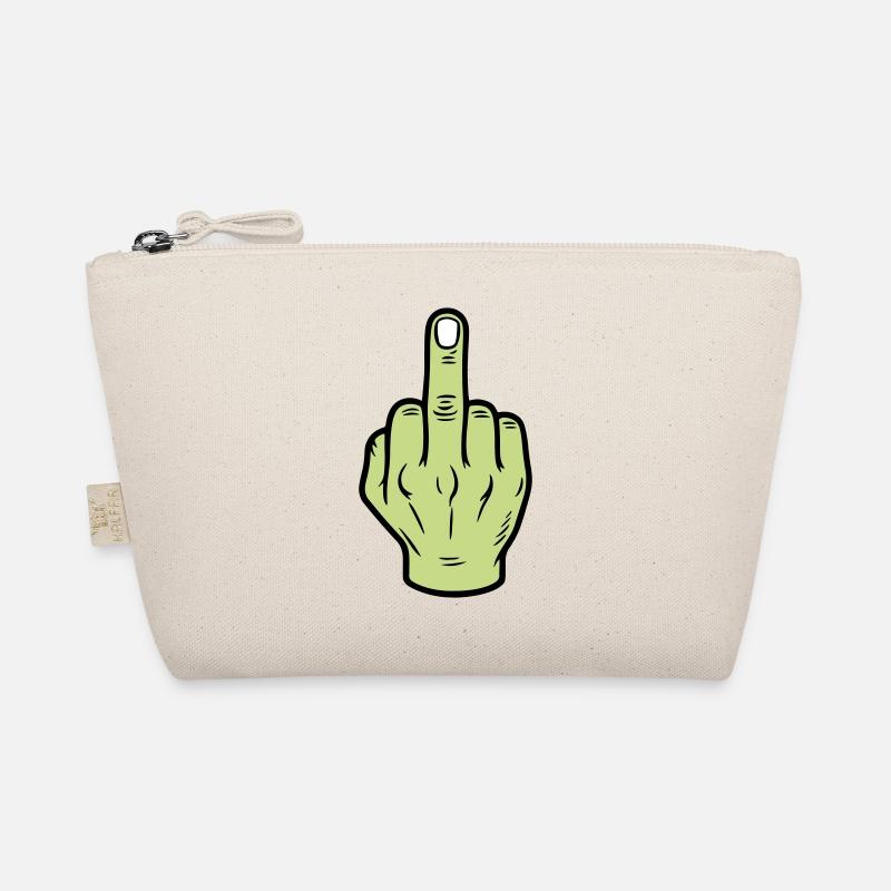 Mittelfinger Hand Symbol Bio-Täschchen