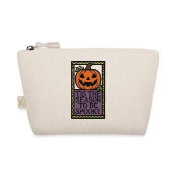 Folk Spooky Pumpkin Sign - Organic Pouch - nature - Front