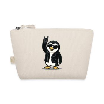 Rock'n'Roll Penguin - Organic Pouch - nature - Front