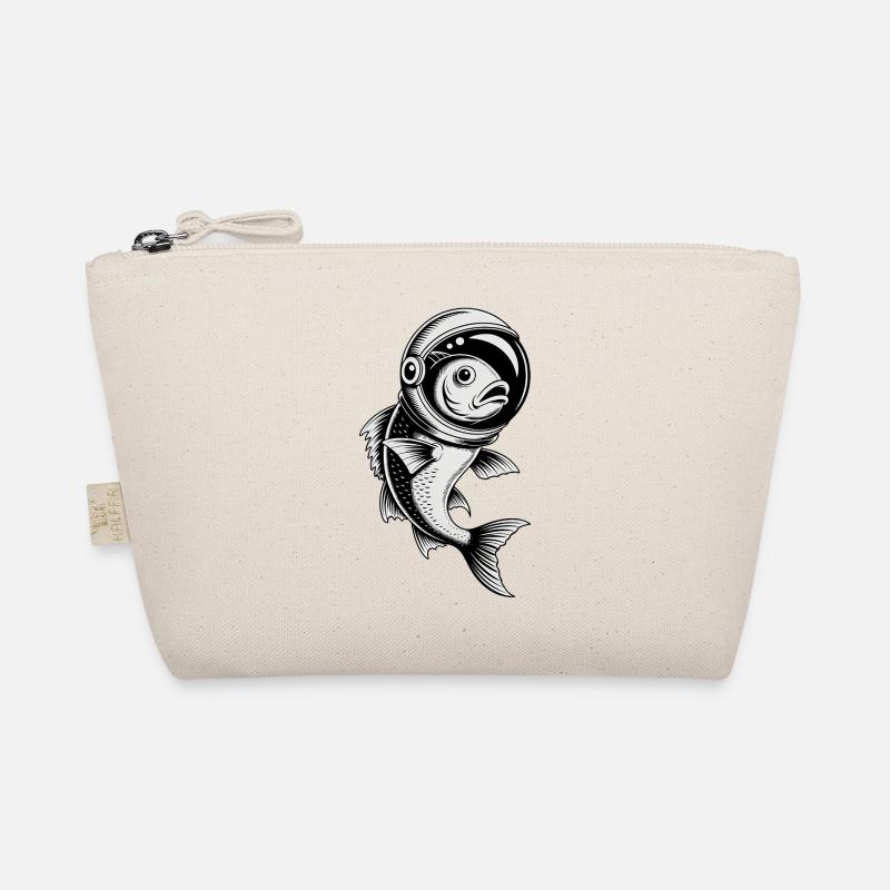 Fish in Space - Cool Astonomy Logo Organic Pouch