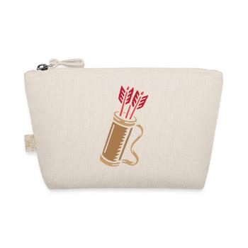 archery archer arrow quiver - Organic Pouch - nature - Front