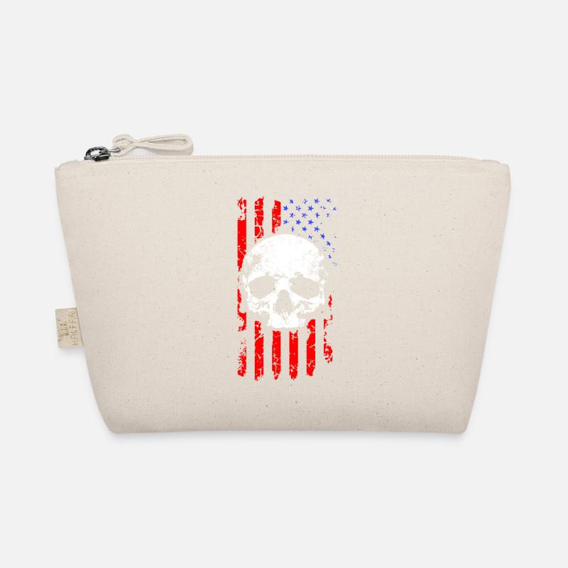 Crâne avec drapeau américain Trousse biologique