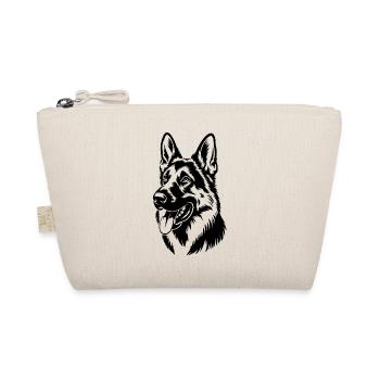 German Shepherd Head Illustration - Organic Pouch - nature - Front