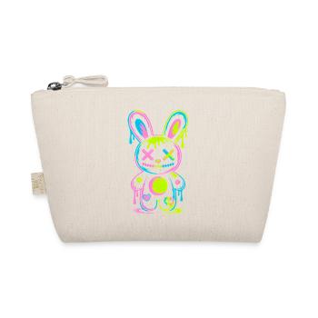 Creepy Cute Kawaii Bunny Neon Gothic Grunge - Bio-Täschchen - Natur - Vorne