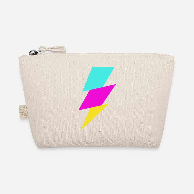 Abstrakter Strahl in Neonfarben Bio-Täschchen