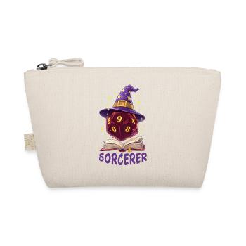 W20 hovering over book – Sorcerer Cartoon - Organic Pouch - nature - Front
