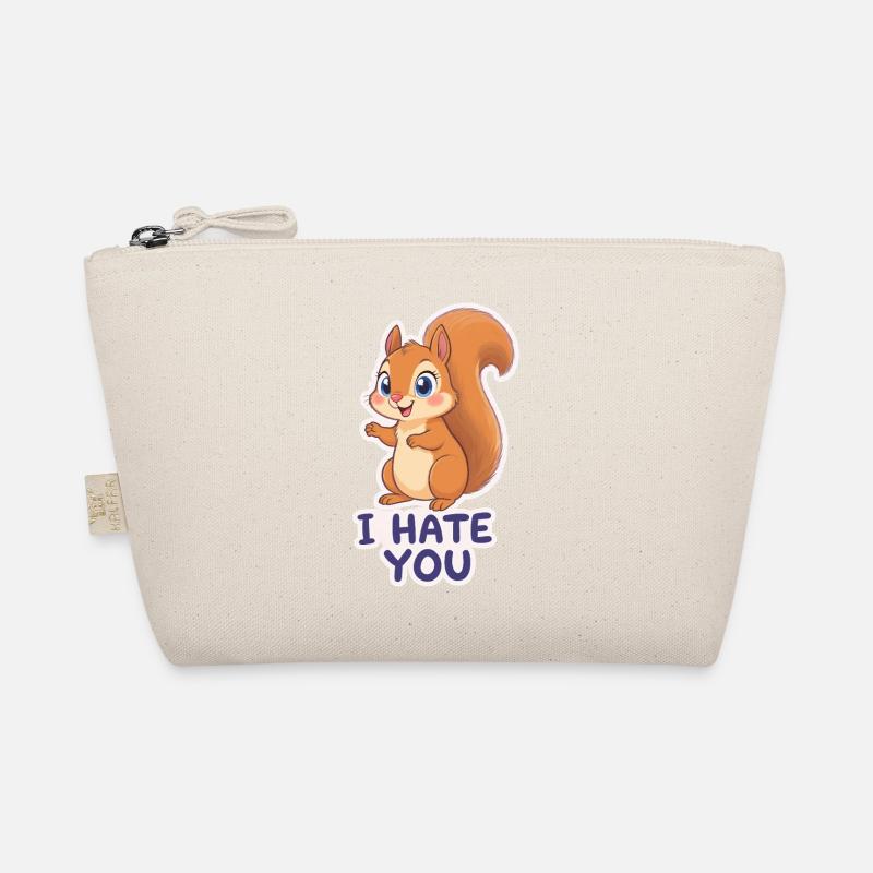 Kawaii Eichhörnchen – I Hate You Cartoon Bio-Täschchen
