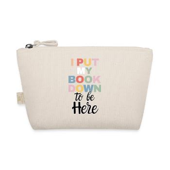 Funny Book Reader Quote Reading - Organic Pouch - nature - Front