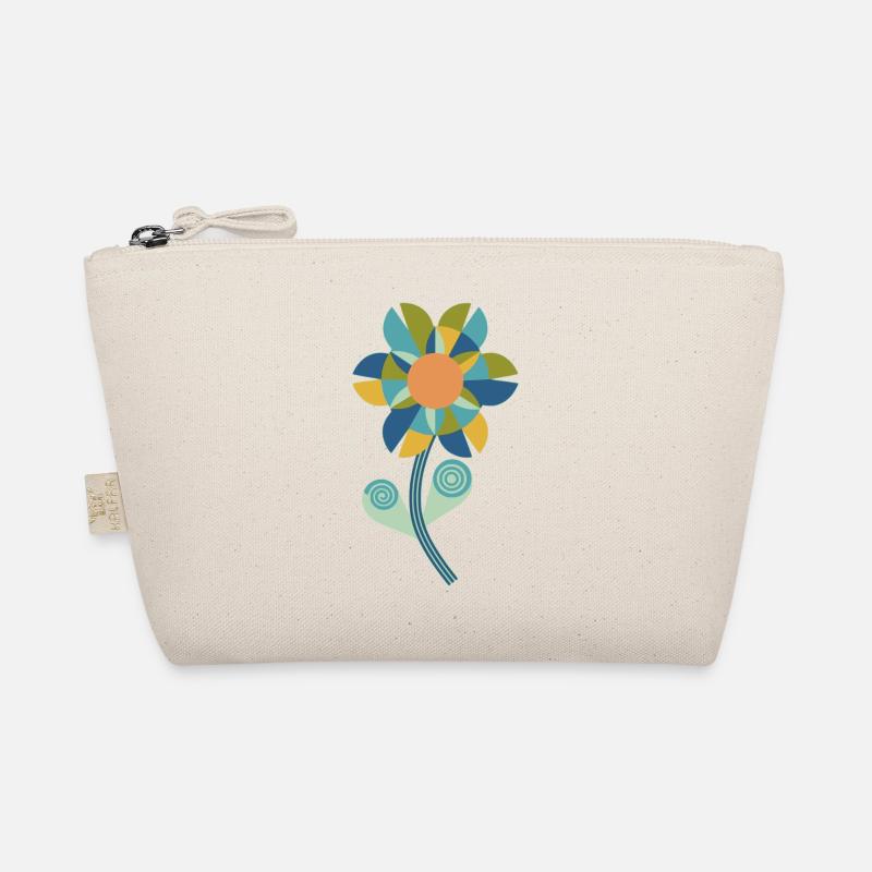 Graphic floral pattern in warm colours Organic Pouch