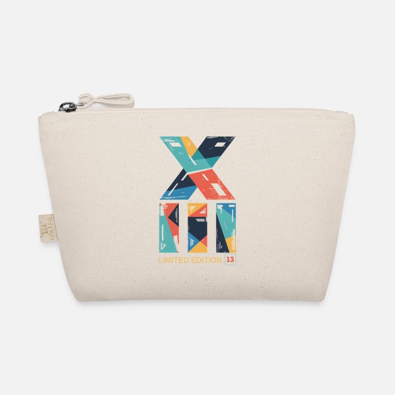 Limited Edition Römisch XIII 13 Jahre Geburtstag - Bio-Täschchen - Natur