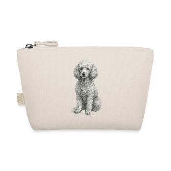 Poodle Dog in Hand Drawing style - Organic Pouch - nature - Front