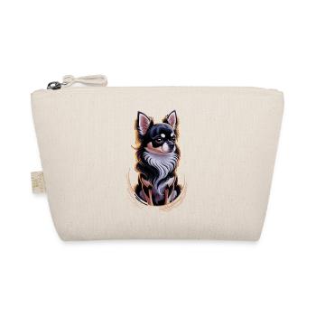  Chihuahua Illustration: Elegantes Hunde-Porträt - Bio-Täschchen - Natur - Vorne