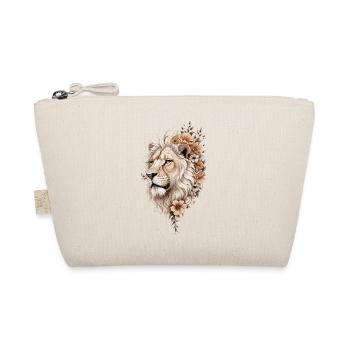 Floral Lion Head Artwork - Organic Pouch - nature - Front