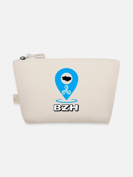 Triskel Breizh Blau - Bio-Täschchen - Natur - Vorne