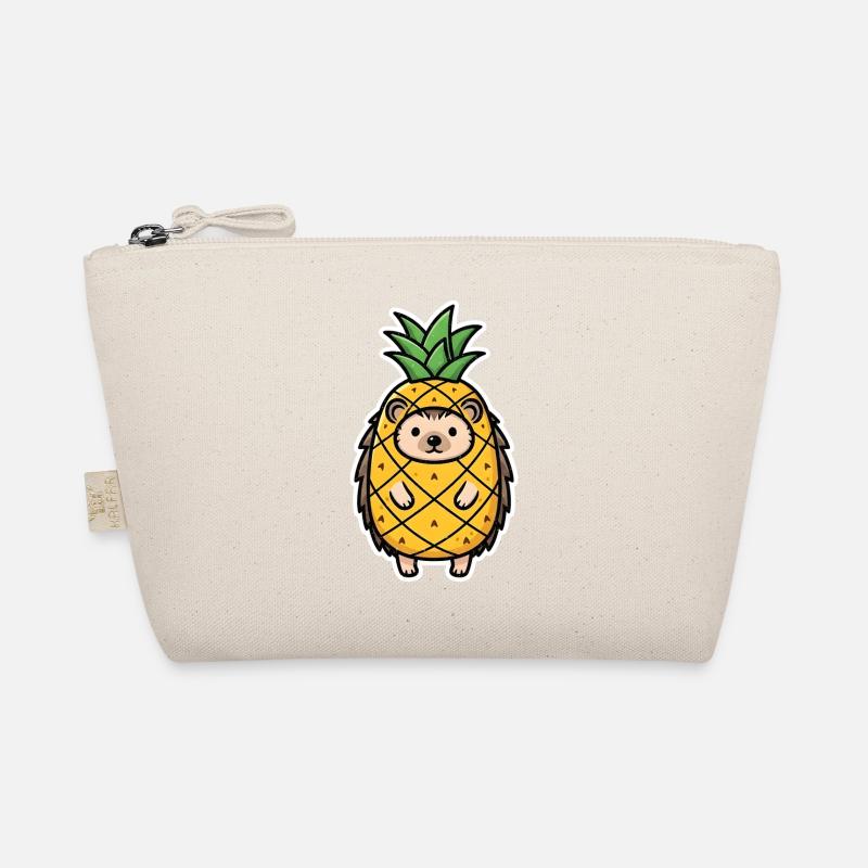 Ananas Igel Maskottchen Igel im Ananas Kostüm Bio-Täschchen
